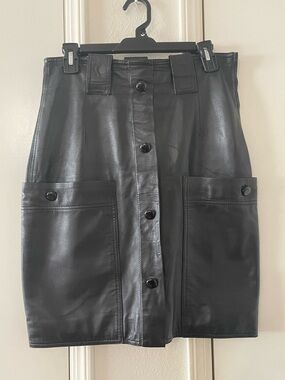 Vintage Malisy made in Italy leather midi skirt